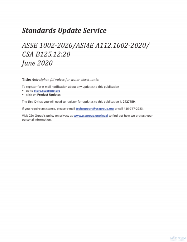 ASSE 1002/ASME A112.1002/CSA B125.12 PDF