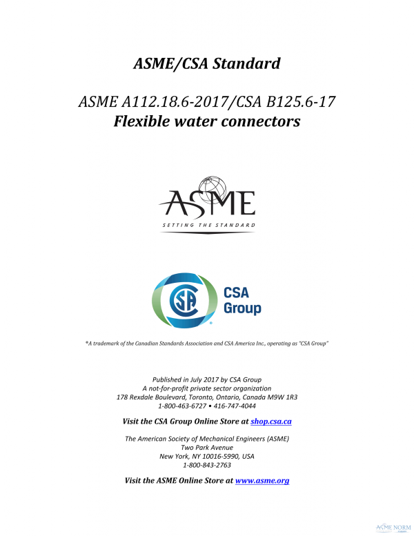 ASME A112.18.6/CSA B125.6 PDF