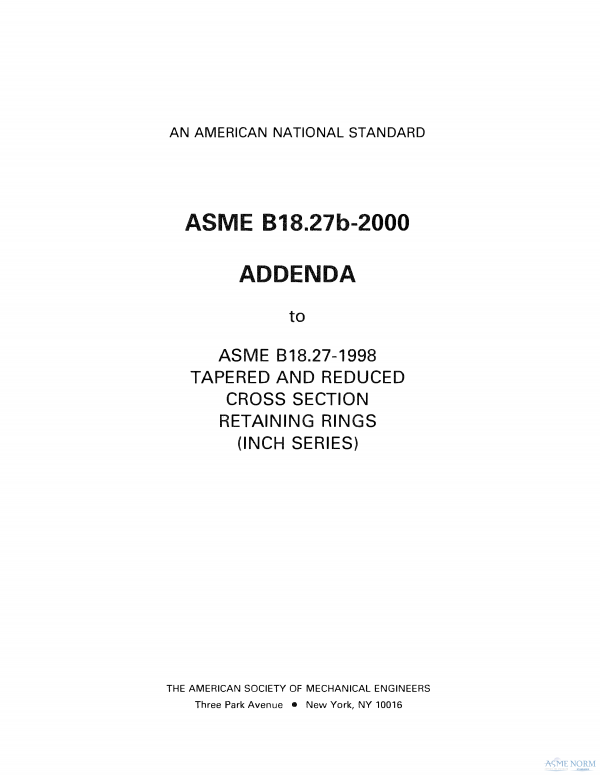ASME B18.27 PDF