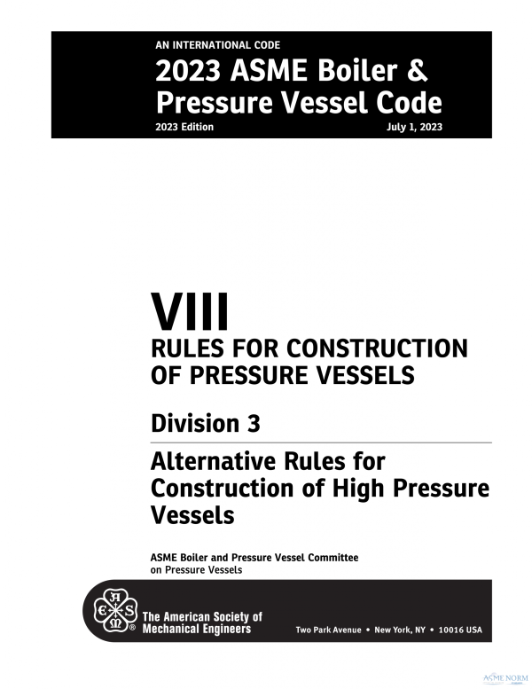 ASME BPVC.VIII.3 (ASME BPVC Section 8 Division 3) PDF